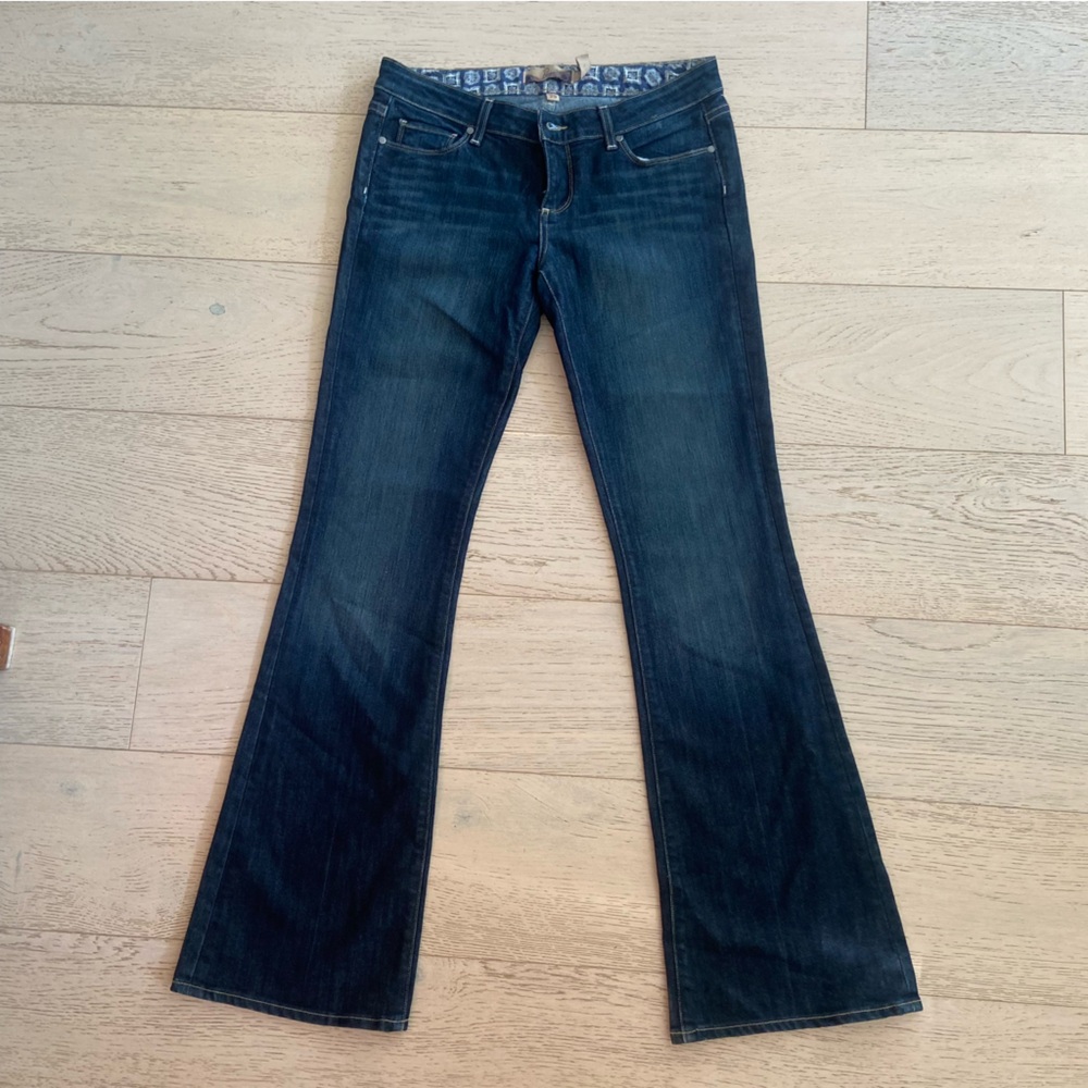 PAIGE Laurel Canyon Bootcut Jeans 29 Long 33.5 Inseam Low Rise Y2K Tall EUC - Picture 2 of 10
